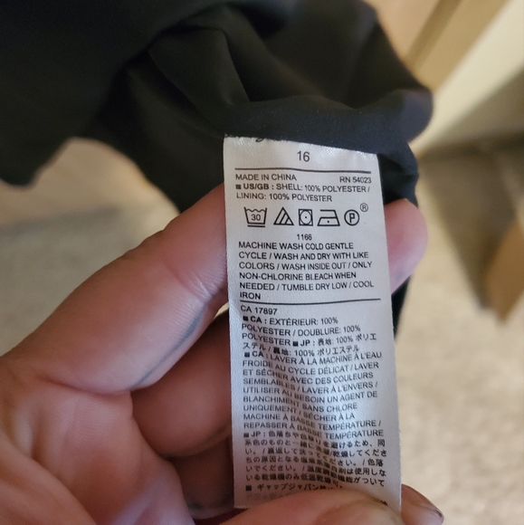 Banana Republic Factory, Black Sleeveless Babydoll Dress, Size 16 - Picture 4 of 5